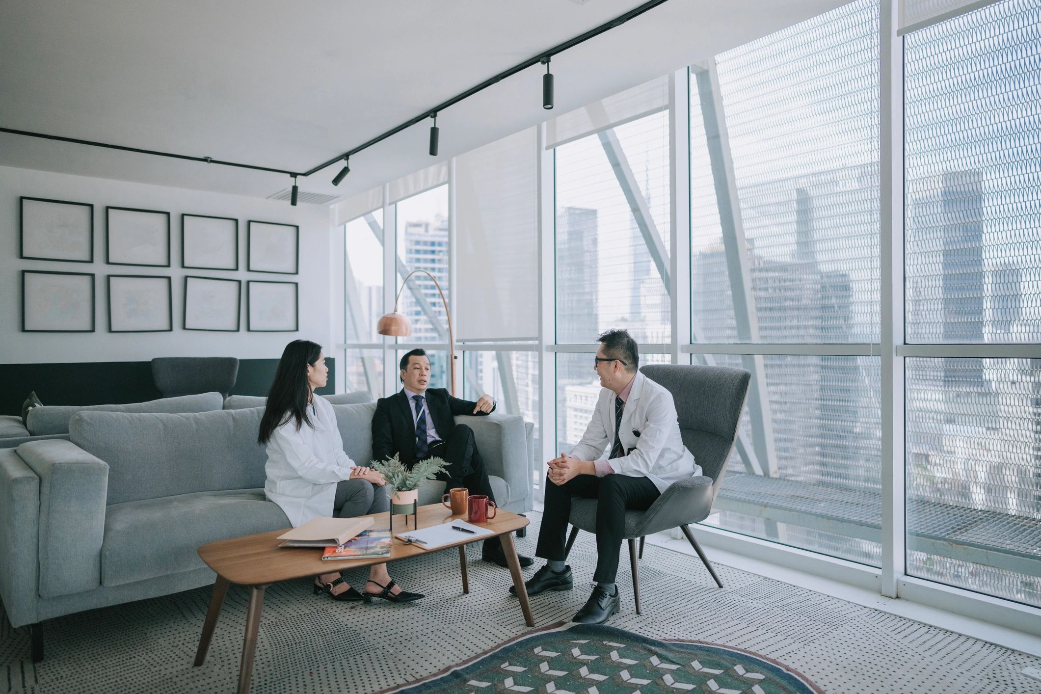 Senior professionals in a strategy meeting