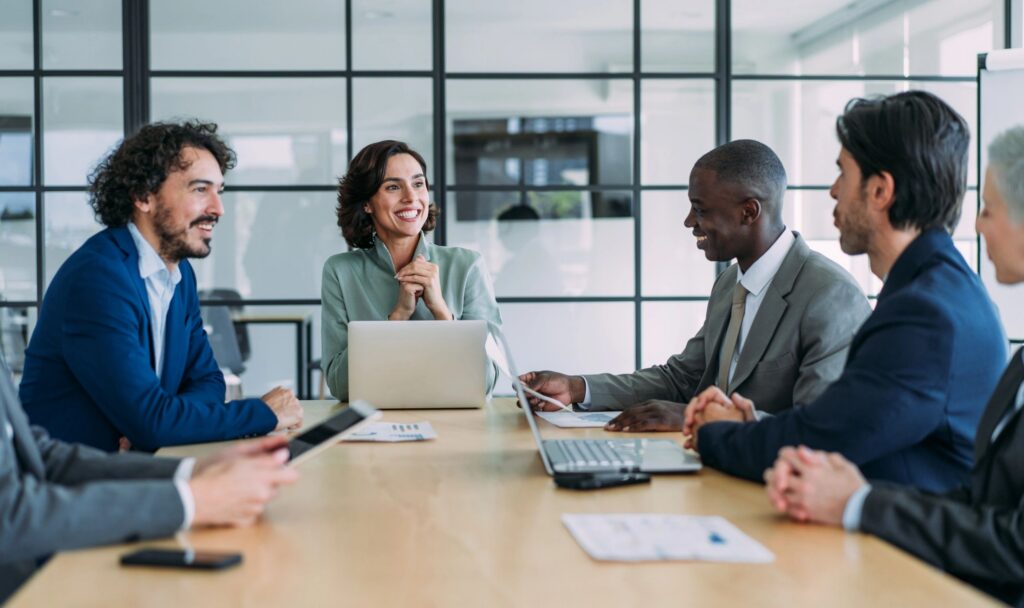 Business persons on meeting in the office.