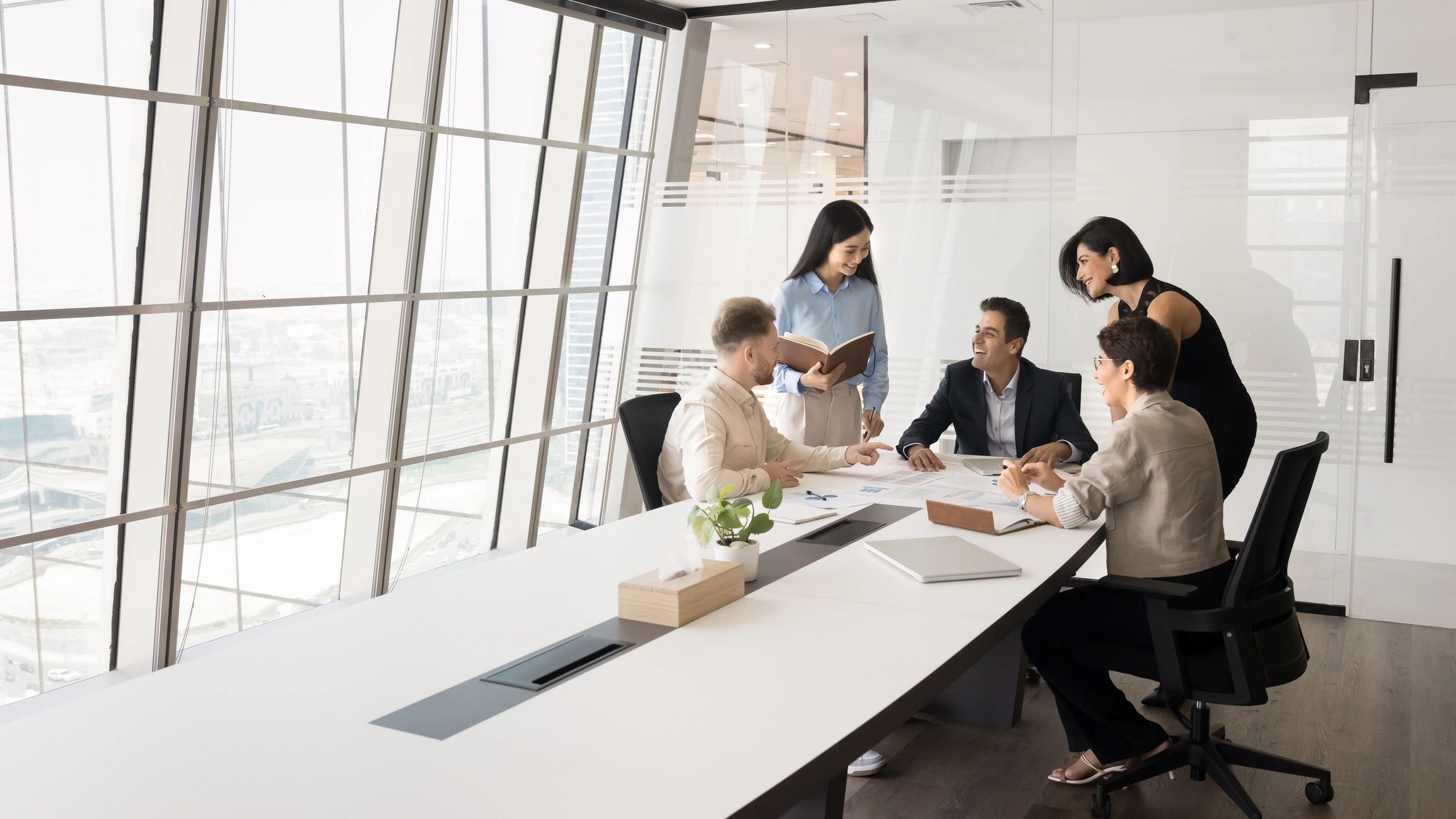Professional consulting team in a business meeting