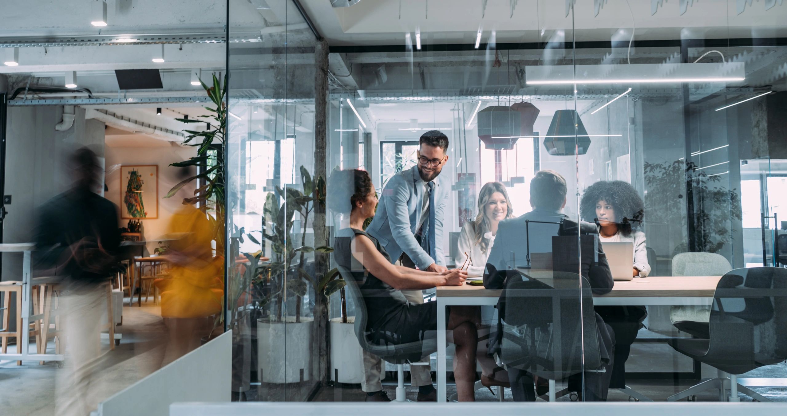 Professional business meeting in an office board room