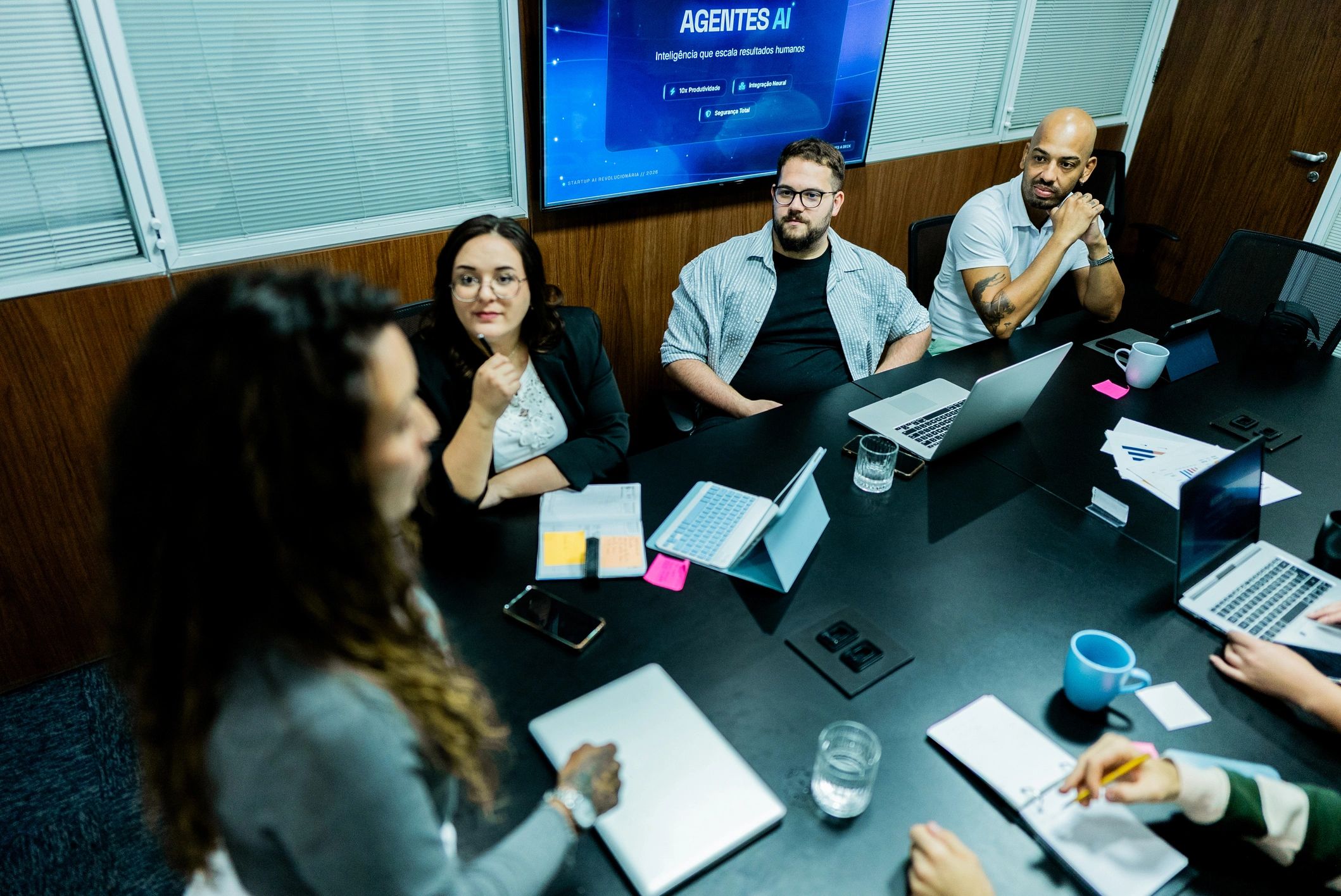 Business team meeting in a modern corporate office